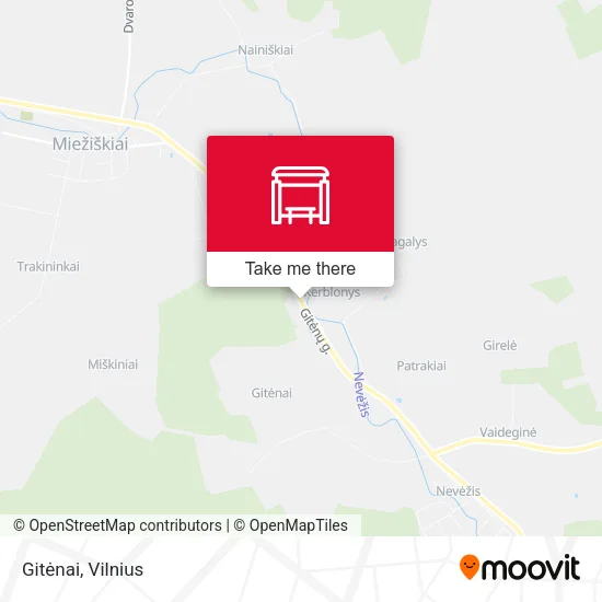 Карта Gitėnai