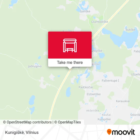 Карта Kunigiškė