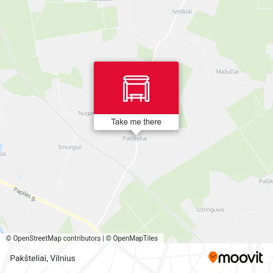 Карта Pakšteliai