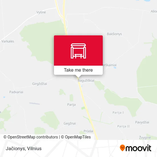 Карта Jačionys