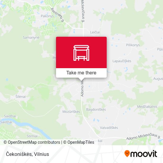 Карта Čekoniškės