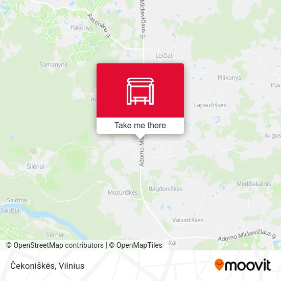 Карта Čekoniškės