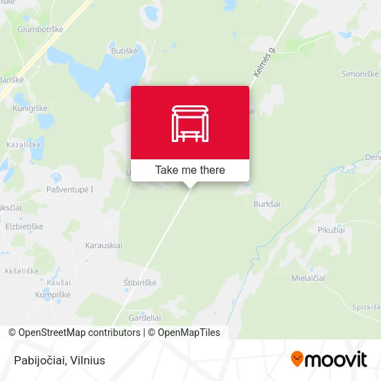 Карта Pabijočiai