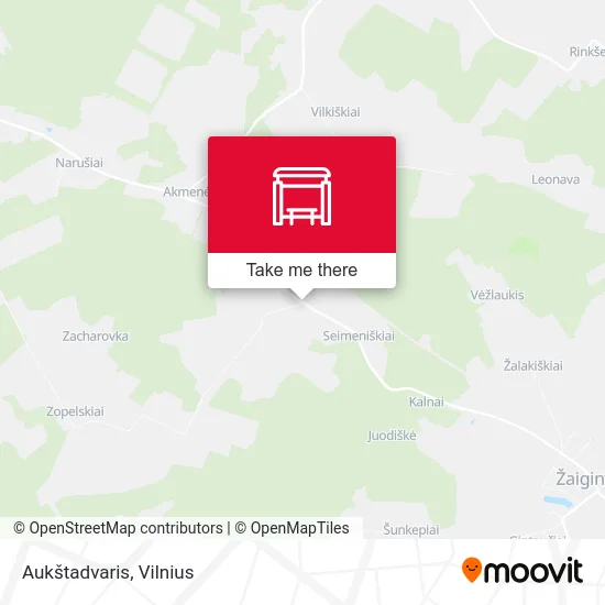 Карта Aukštadvaris