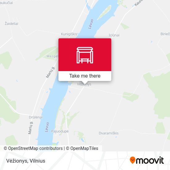 Карта Vėžionys