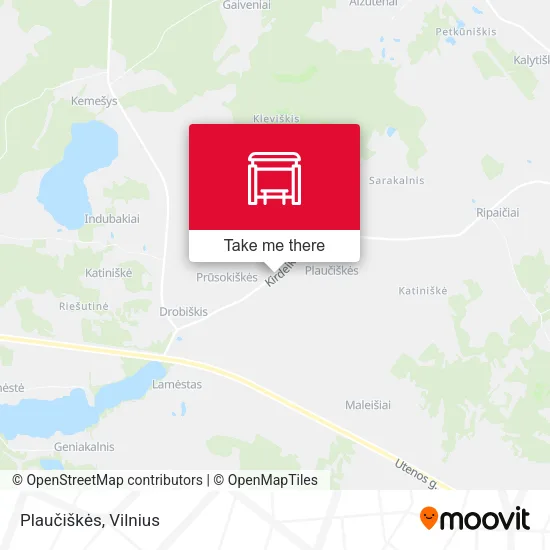 Карта Plaučiškės