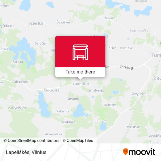 Карта Lapeliškės