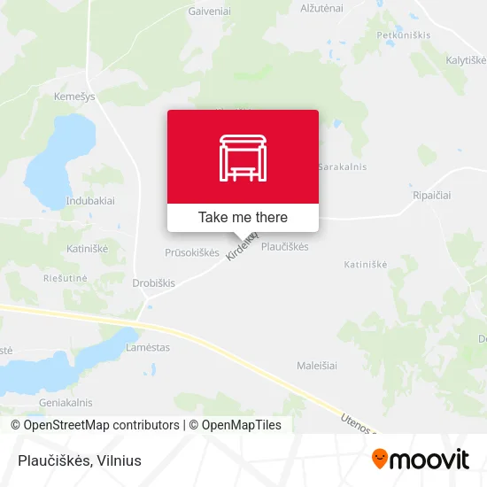Карта Plaučiškės
