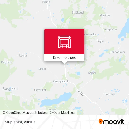 Карта Šiupieniai