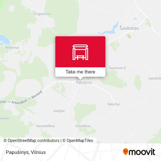 Карта Papušinys