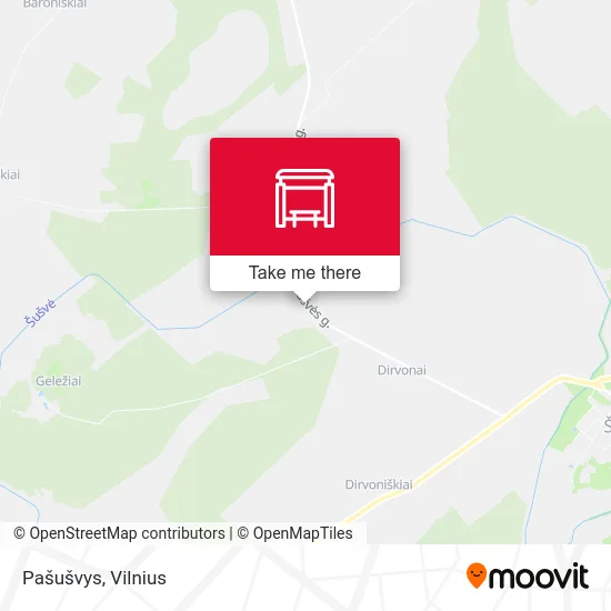 Карта Pašušvys