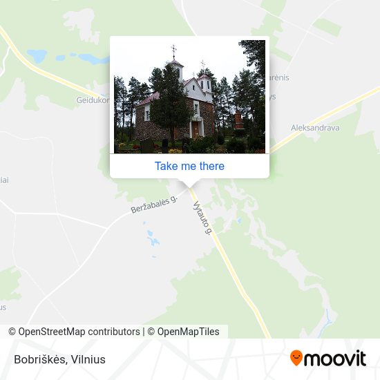 Карта Bobriškės