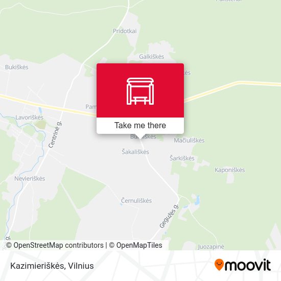 Карта Kazimieriškės