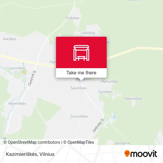 Карта Kazimieriškės