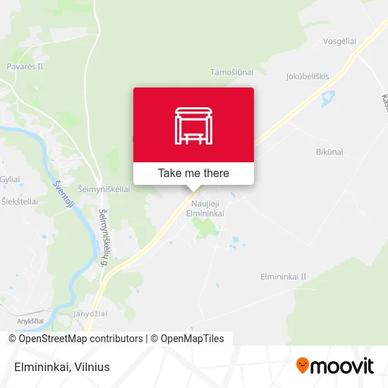 Карта Elmininkai