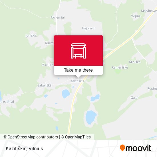 Карта Kazitiškis