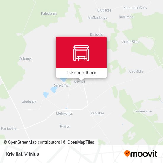 Карта Kriviliai
