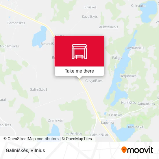 Карта Galiniškės