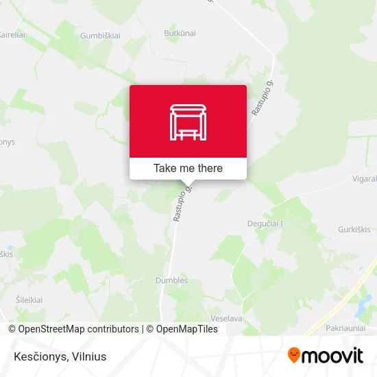 Карта Kesčionys