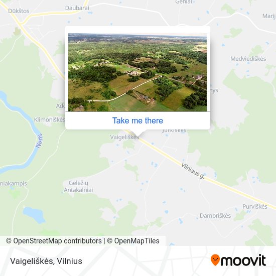 Карта Vaigeliškės