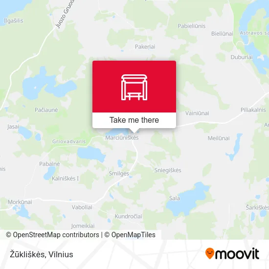 Карта Žūkliškės