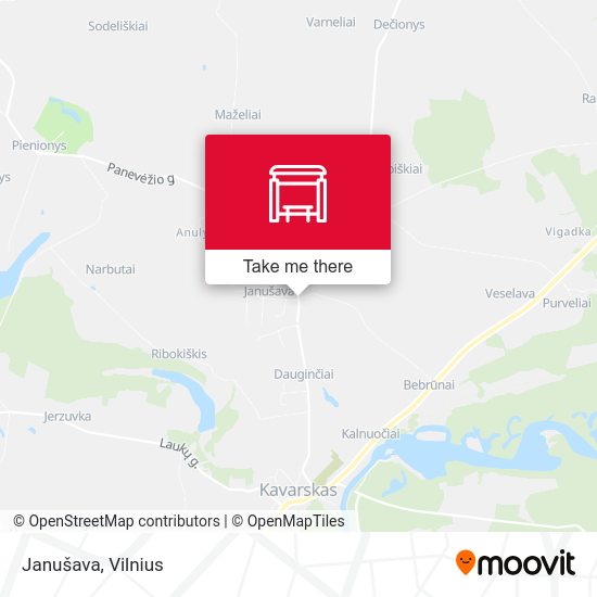 Карта Janušava