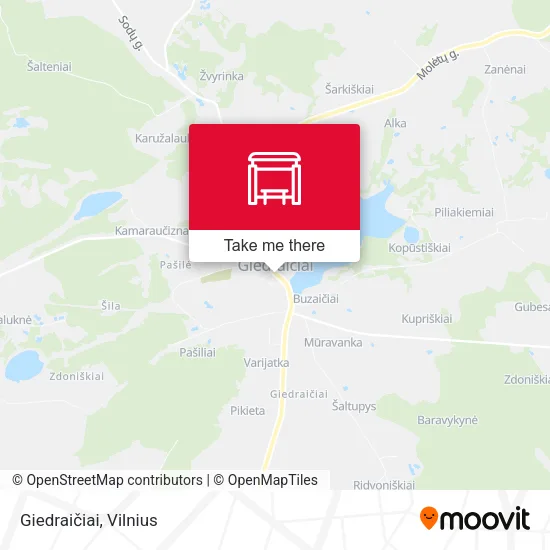 Карта Giedraičiai