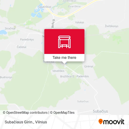 Карта Subačiaus Girin.