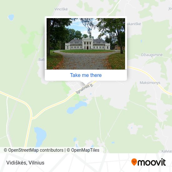 Карта Vidiškės