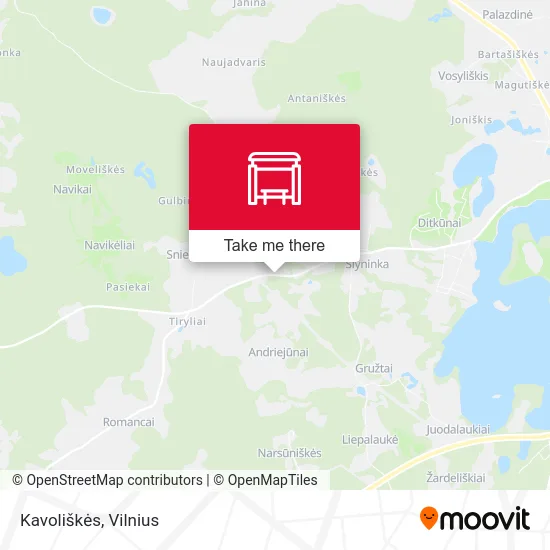 Карта Kavoliškės
