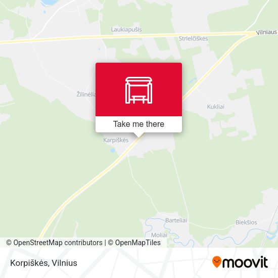Карта Korpiškės
