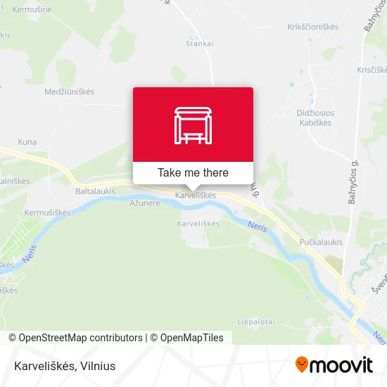 Карта Karveliškės