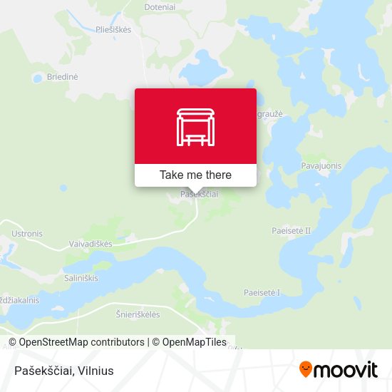 Карта Pašekščiai