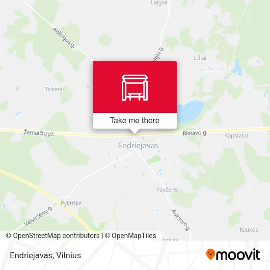 Карта Endriejavas