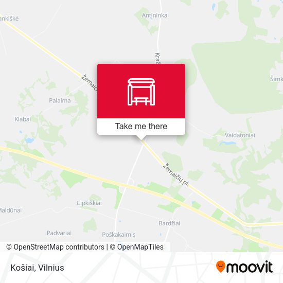Карта Košiai