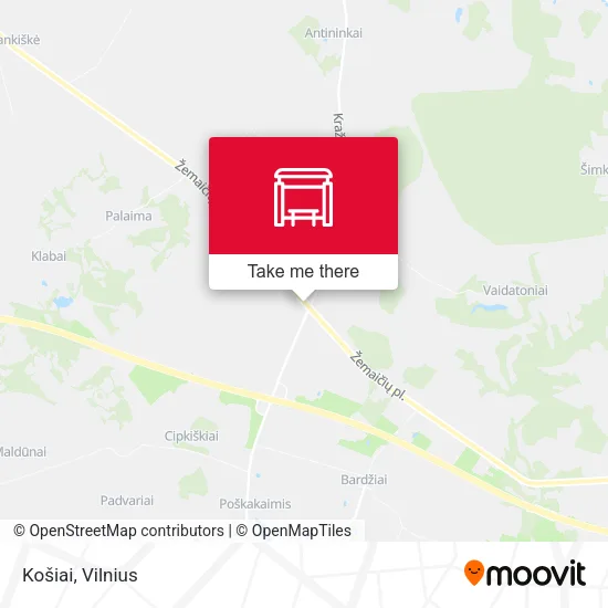 Карта Košiai