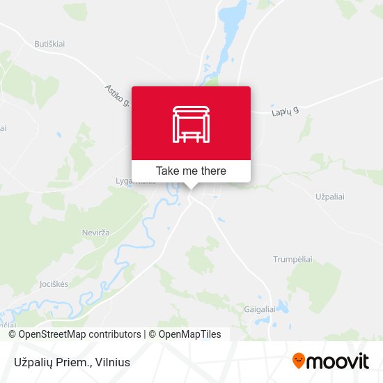 Карта Užpalių Priem.