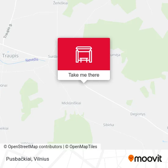 Карта Pusbačkiai