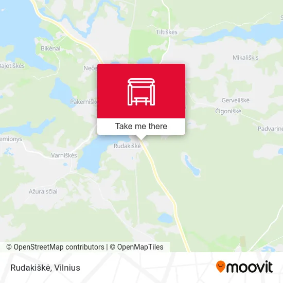 Rudakiškė map