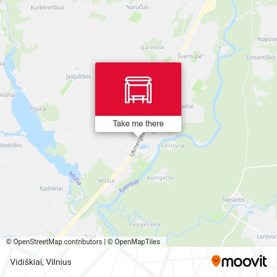 Карта Vidiškiai