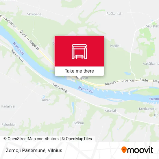 Карта Žemoji Panemunė
