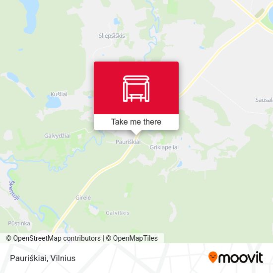 Карта Pauriškiai