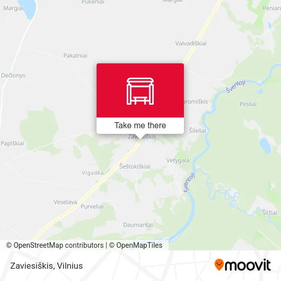Карта Zaviesiškis