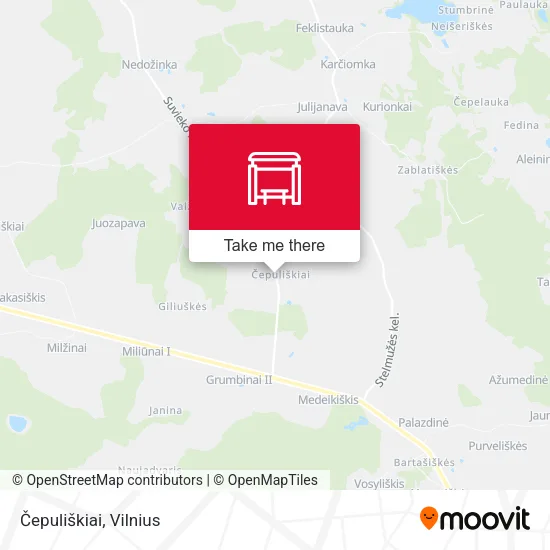 Карта Čepuliškiai