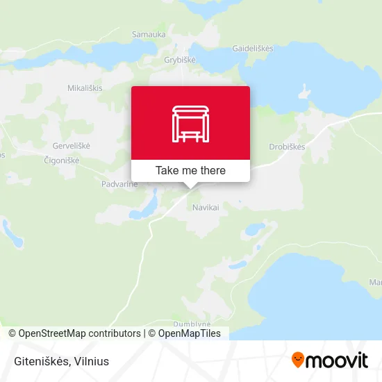 Карта Giteniškės