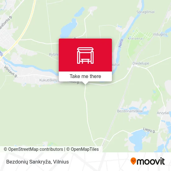 Карта Bezdonių Sankryža