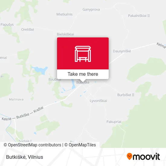 Карта Butkiškė