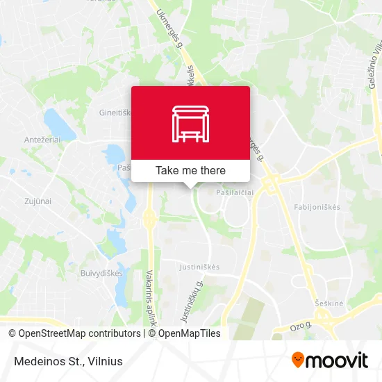 Medeinos St. map