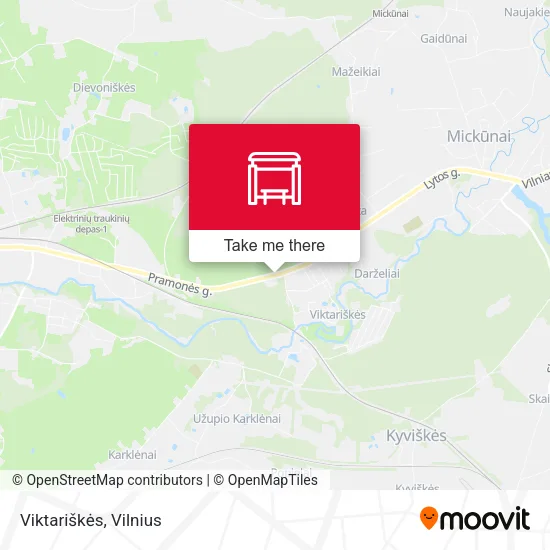 Карта Viktariškės
