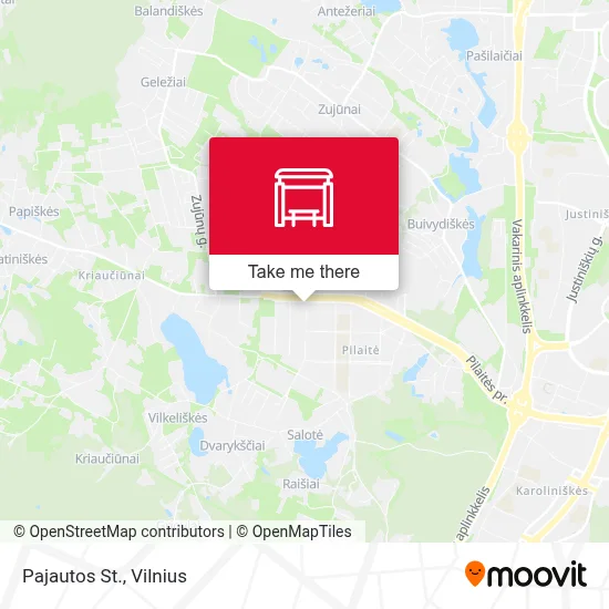 Pajautos St. map